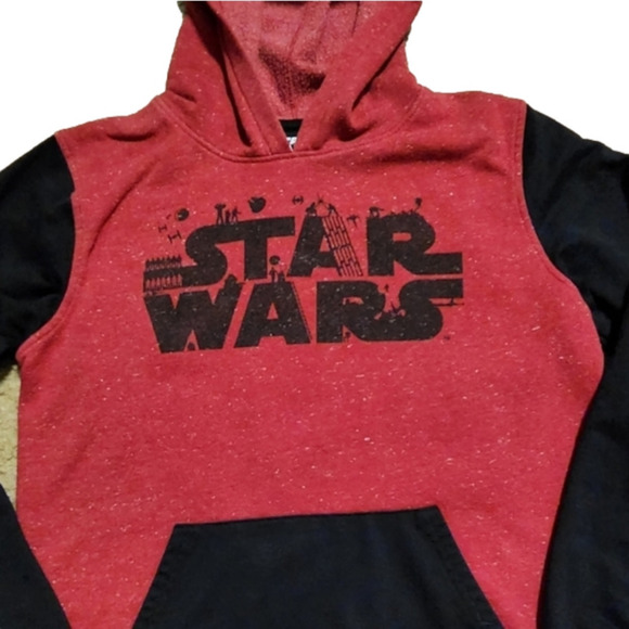 Boy's Star Wars Red And Black Hoodie, Size Large - Picture 2 of 8